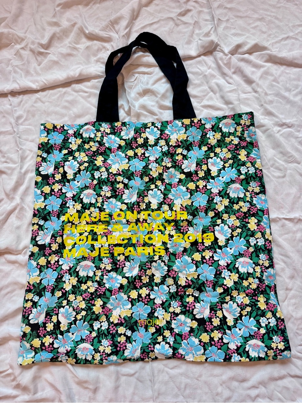 Maje Paris On Tour 2019 Floral Canvas Tote Bag New
